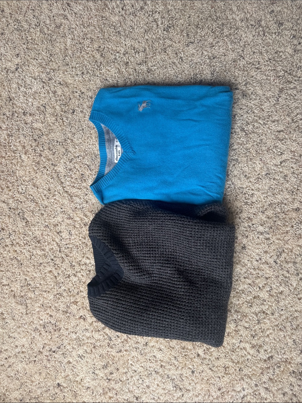 Abercrombie kids Teal and Charcoal youth Sweaters